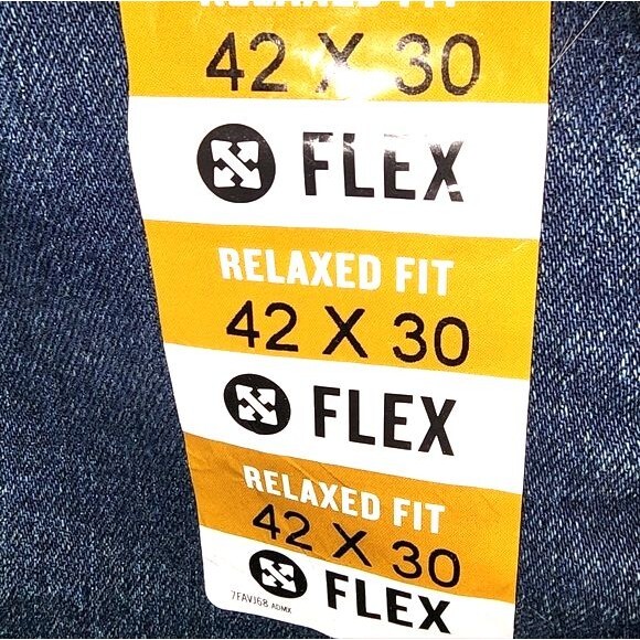 Wrangler NWT Five Star Flex Medium Dark Wash Relaxed Fit Men's Jeans Size 42X30 - Picture 7 of 8